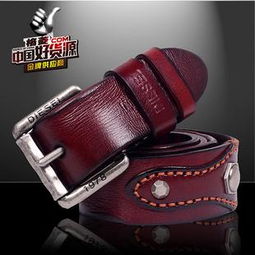 精品进口意大利牛皮腰带 手工韩版潮流男士休闲复古 头层真皮皮带